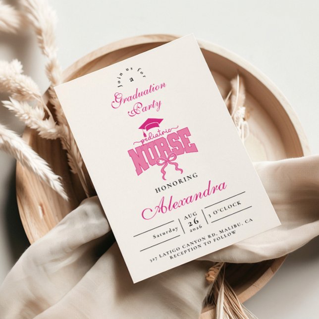 Invitación Pediatric Nurse Graduation Party (Subido por el creador)