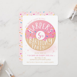 Invitación PEDIDO PERSONALIZADO Cumpleaños adorable de Harper