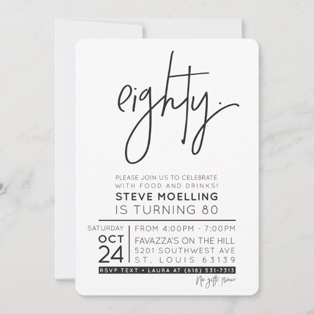 Invitación PEDIDO PERSONALIZADO Fiesta de cumpleaños número 8 (Anverso)