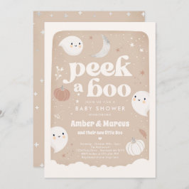 Invitación Peek A Boo Gender Neutral Ghost Baby Shower