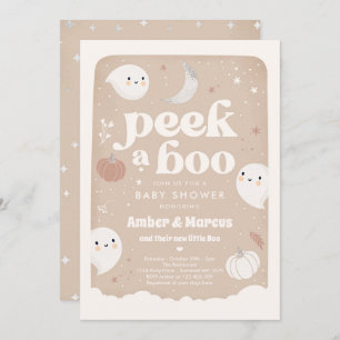Invitación Peek A Boo Gender Neutral Ghost Baby Shower