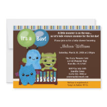 Peek a Boo MONSTERS Invitado a Baby Shower PAB