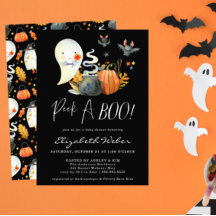 Peek-A-Boo | Pequeño Fantasma Halloween Baby Showe