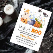 Peek-A-Boo | Pequeño Fantasma Halloween Baby Showe