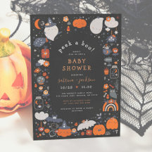 Peek A Boo Spooky Boho Halloween Baby Shower