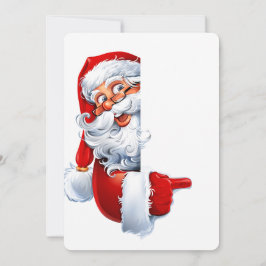 Invitación Peeking Santa – Festive Christmas Clipart for Card
