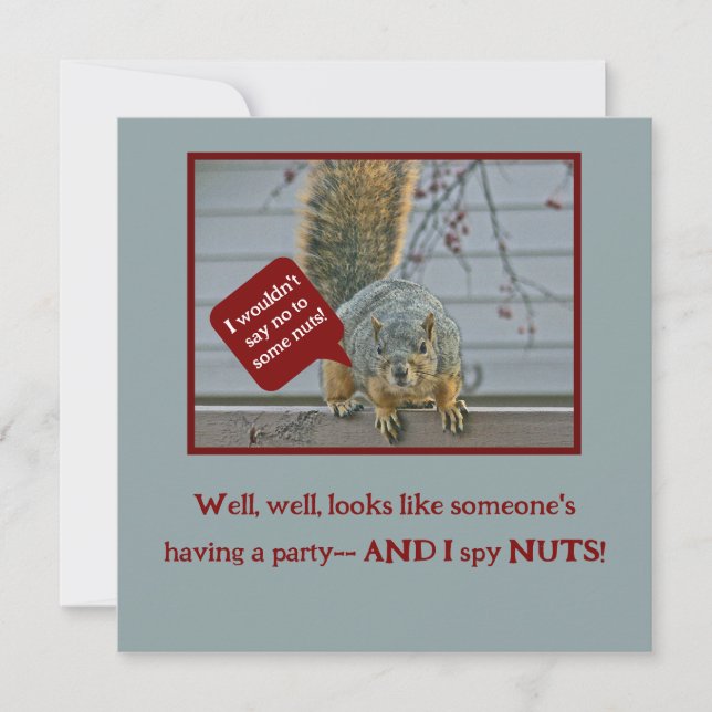 INVITACIÓN "PEEPING-TOM SQUIRREL" (Anverso)