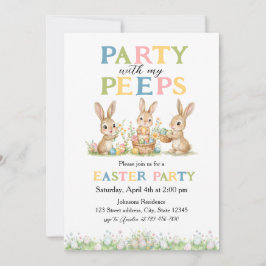 Invitación Peeps Easter Invitation Custom Kids Easter Party