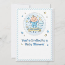 Pegatina de baby shower para niño