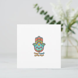 Invitación Pegatina de mano Hamsa Kawaii marroquí adorable
