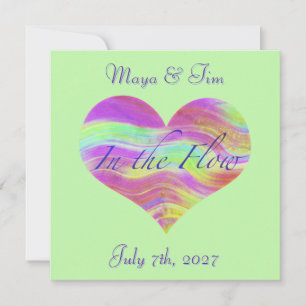 Invitación Pegatina en el flujo del amor