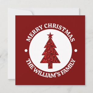 Invitación Pegatina personalizada Feliz Navidad