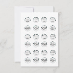 Invitación Pegatinas de Rockie y Lyla Hershey de 0,75 pulgada