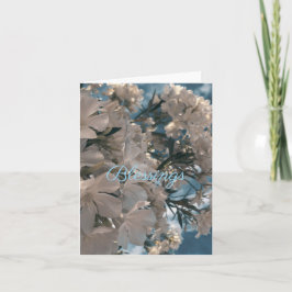 Invitación Pegatinas Florales Naturales de Bendiciones