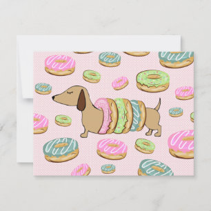Invitación Pegatinas y decoración para fiesta de Dachshund y 