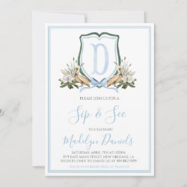 Invitación Pelícano y picante Southern Blue Boy Pelican Sip &