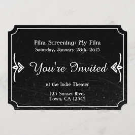Invitación Película apenada vintage