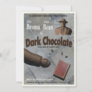 Invitación Película de chocolate oscuro
