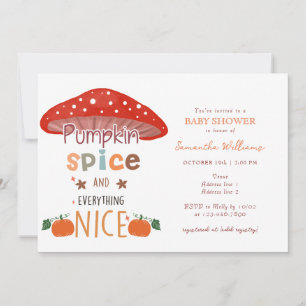 Invitación Película de especias de calabaza dulce otoño Baby 