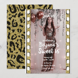 Invitación Película de Hollywood Film Guepardo Fotografía Dul