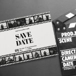 Invitación Película de Movie Strip Funny Collage de fotos Gua<br><div class="desc">¡La vida es una película y también lo es tu historia de amor! Presentamos nuestras exclusivas y elegantes tarjetas "Save the Date", inspiradas en la magia de las películas. Estas tarjetas presentan un diseño de tiras de película en la parte superior e inferior, lo que le permite rellenar sus propias...</div>