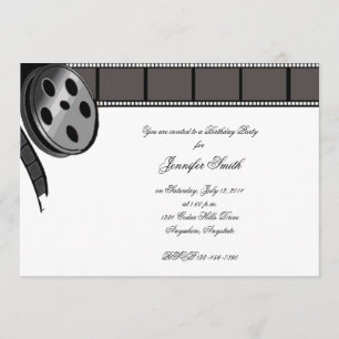 Invitación Película en blanco y negro invitada a un partido