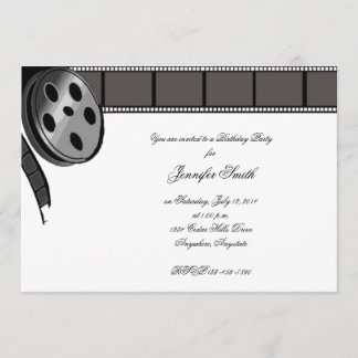 Invitación Película en blanco y negro invitada a un partido