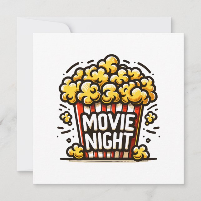 Invitación Película nocturna Delight Playplaycorn (Anverso)