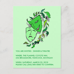 INVITACIÓN PELÍCULA PARA CENAR DE COMEDOR Y TRAGEDIA