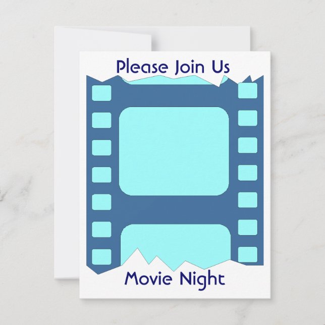 INVITACIÓN PELÍCULA Y POPCORN PARTY INVITATION HOME THEATER N (Anverso)