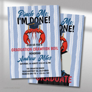 Invitación Pellízcame, terminé Gorra de graduación Hervido de
