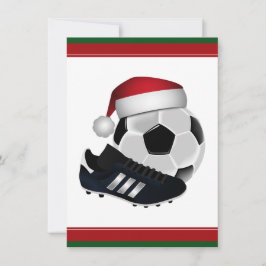 Invitación Pelota de fútbol y zapato para navidades