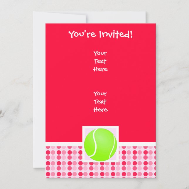 Invitación Pelota de tenis (Anverso)