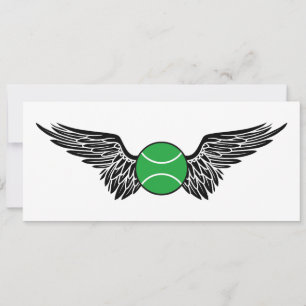 Invitación pelota de tenis alada