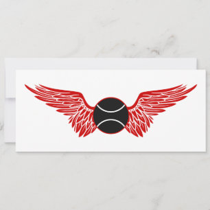 Invitación pelota de tenis alada