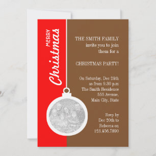 Invitación Pelota decorativa de navidades
