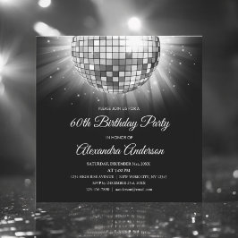 Invitación Pelota Disco de 70 años de la fiesta de cumpleaños