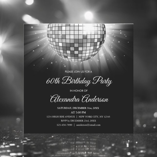 Invitación Pelota Disco de 70 años de la fiesta de cumpleaños (Subido por el creador)