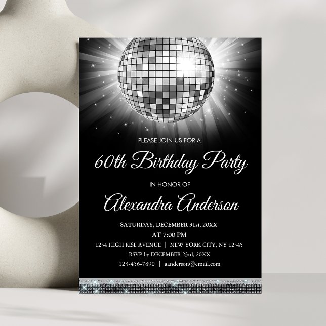 Invitación Pelota Disco de 70 años de la fiesta de cumpleaños (Subido por el creador)