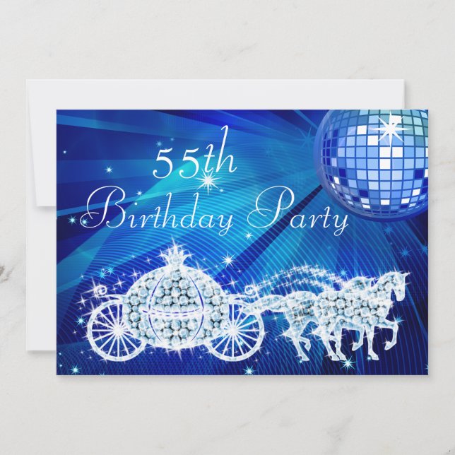 Invitación Pelota Disco, Entrenador de Princesa y Caballos 55 (Anverso)