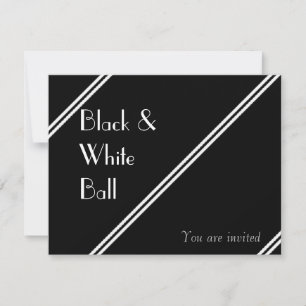 Invitación Pelota negra y blanca