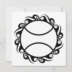 Invitación pelota tribal de tenis