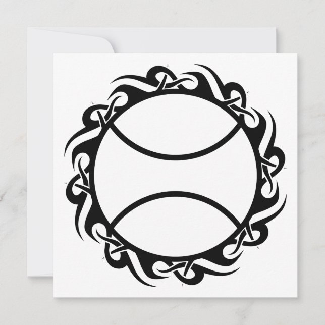 Invitación pelota tribal de tenis (Anverso)