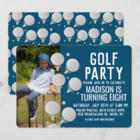 Pelotas de Golf Modernas Fiesta de Cumpleaños Foto