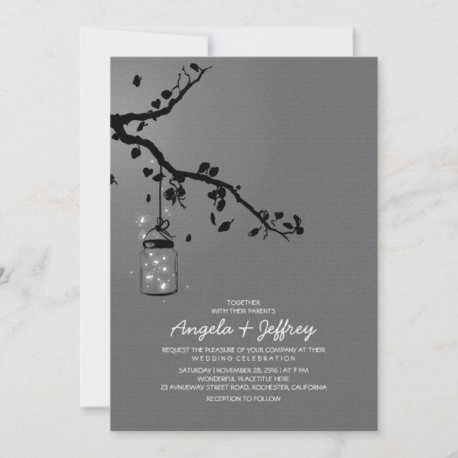 Invitación Pelucas románticas invitan a bodas de caramelo (Anverso)