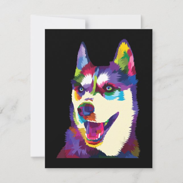 Invitación Peluquería colorida | presente estilo artístico (Anverso)