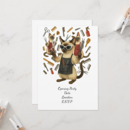Invitación Peluquero de mascotas para amantes de los gatos