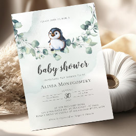 Invitación Penguin Baby Shower