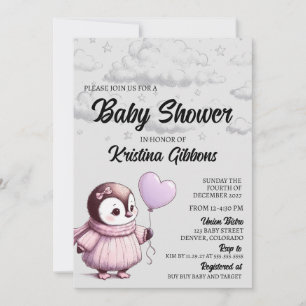 Invitación Penguin Baby Shower
