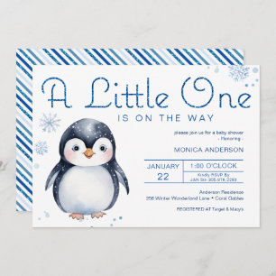 Invitación Penguin Winter Baby Shower